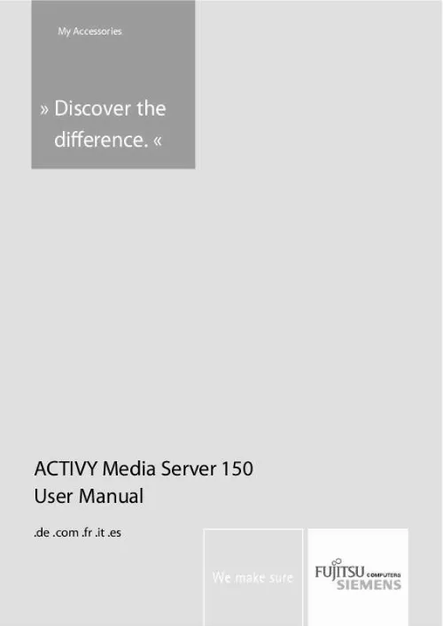 Mode d'emploi FUJITSU SIEMENS ACTIVY MEDIA SERVER 150