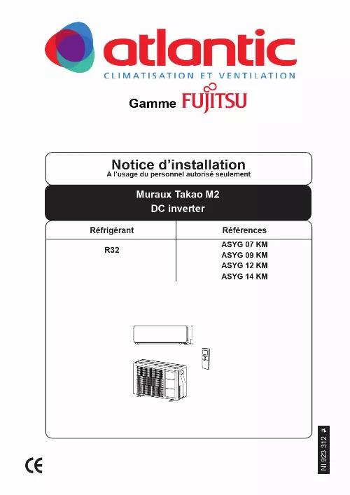 Mode d'emploi FUJITSU ASYG09KMTA