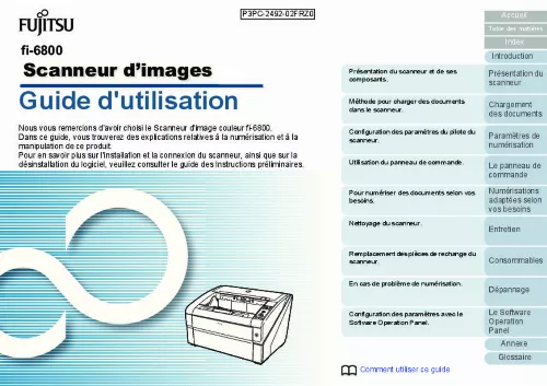 Mode d'emploi FUJITSU FI-6800