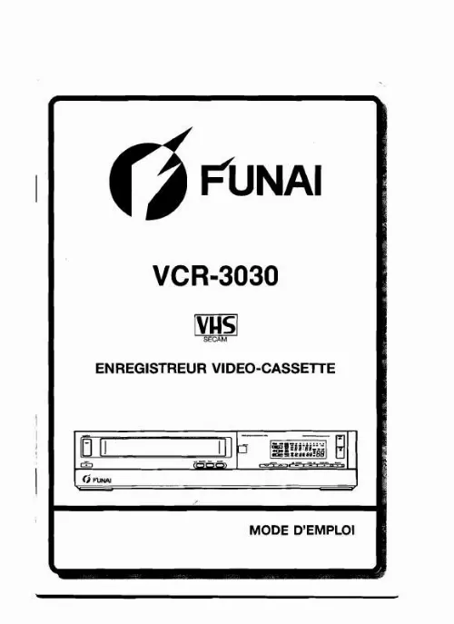 Mode d'emploi FUNAI VCR-3030