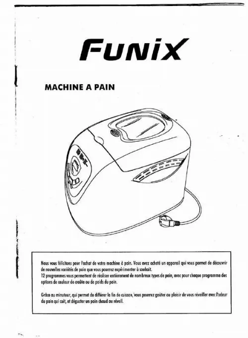 Mode d'emploi FUNIX XBM 838
