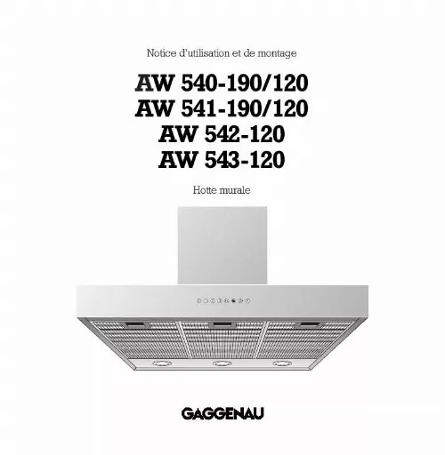 Mode d'emploi GAGGENAU AW542120