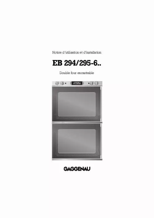 Mode d'emploi GAGGENAU EB294610