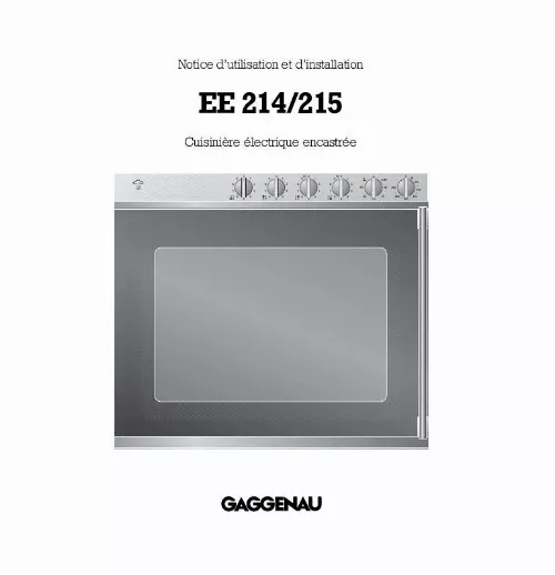 Mode d'emploi GAGGENAU EE215115