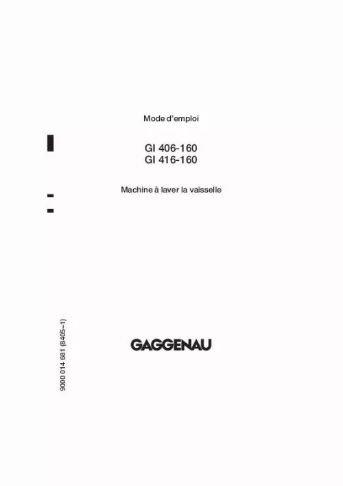 Mode d'emploi GAGGENAU GI416560