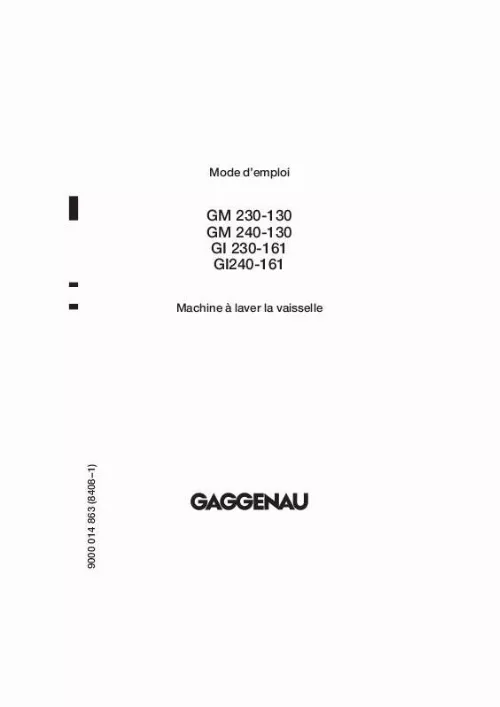 Mode d'emploi GAGGENAU GM240130