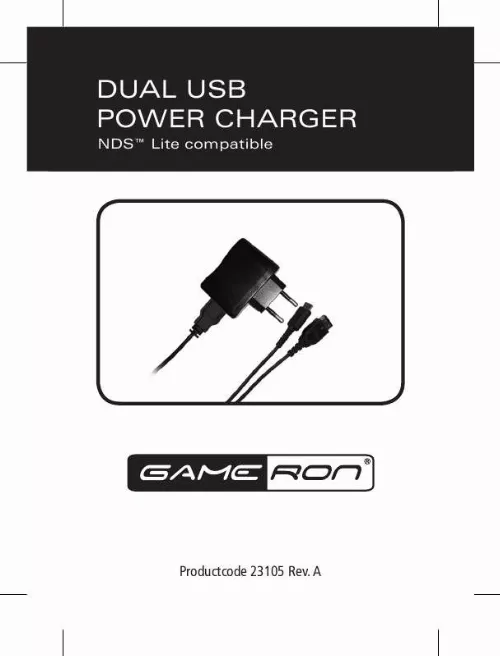Mode d'emploi GAMERON DUAL USB POWER CHARGER
