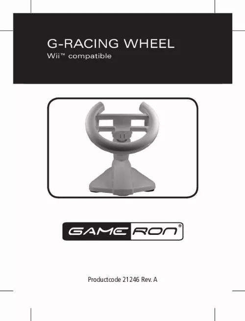 Mode d'emploi GAMERON G-RACING WHEEL