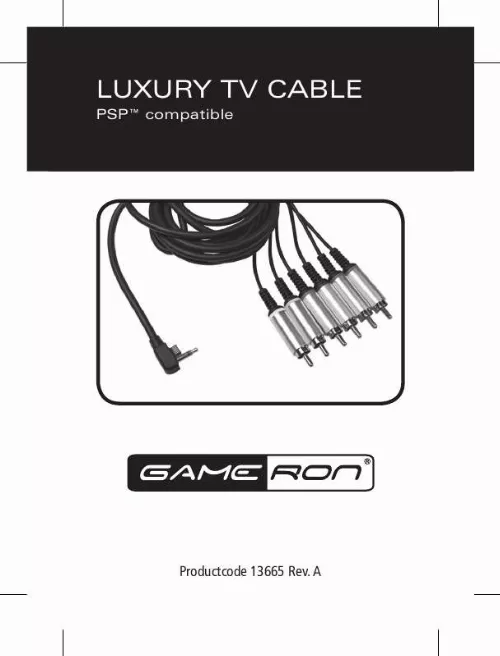 Mode d'emploi GAMERON LUXURY TV CABLE PSP