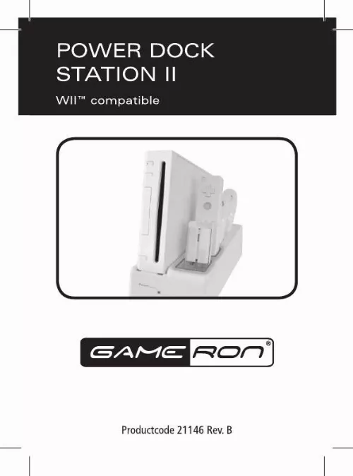 Mode d'emploi GAMERON POWER DOCK STATION II