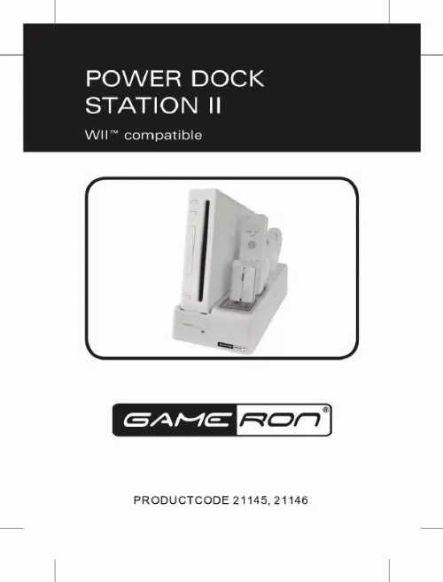 Mode d'emploi GAMERON POWER DOCK STATION II WII