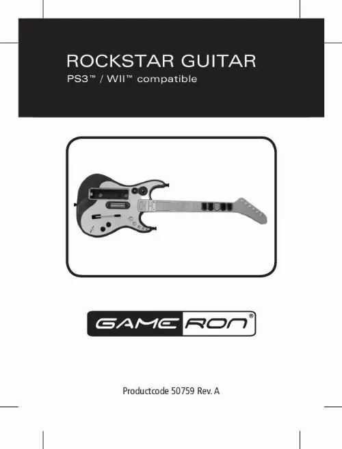 Mode d'emploi GAMERON ROCKSTAR GUITAR