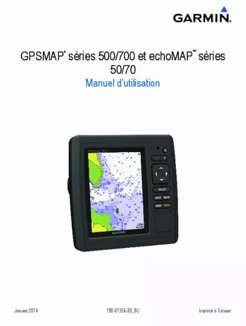 Mode d'emploi GARMIN ECHOMAP 70DV