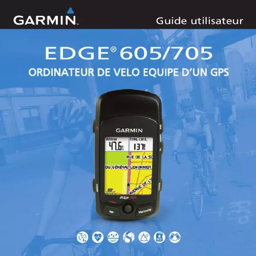 Mode d'emploi GARMIN EDGE 605