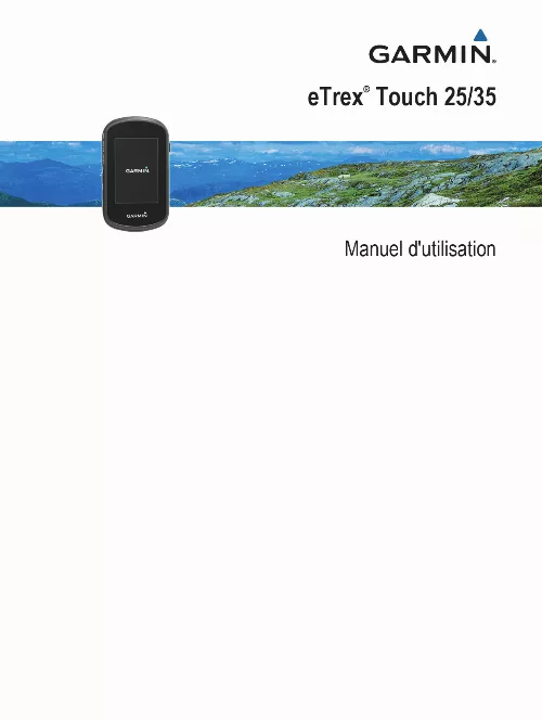 Mode d'emploi GARMIN ETREX TOUCH 35