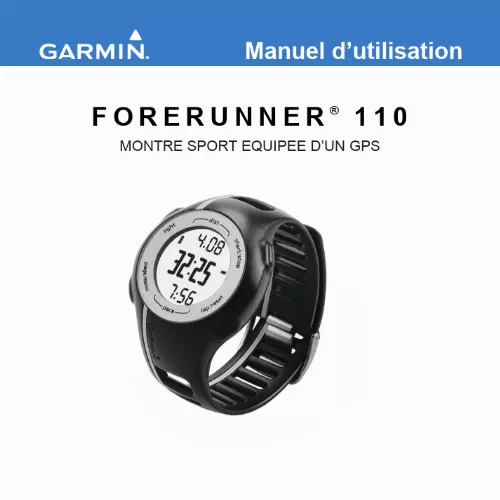 Mode d'emploi GARMIN FORERUNNER 110 MEN