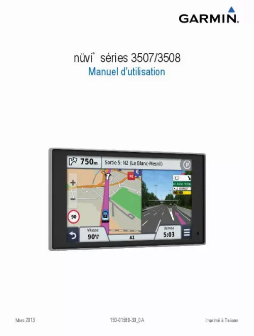 Mode d'emploi GARMIN GPS NUVI 3597 LMT