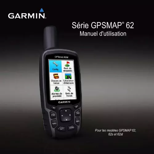 Mode d'emploi GARMIN GPSMAP 62