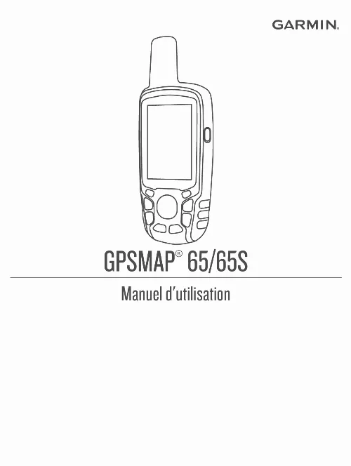 Mode d'emploi GARMIN GPSMAP 65