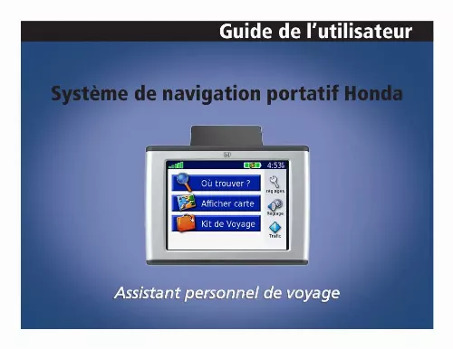 Mode d'emploi GARMIN HONDA, NUVI 350