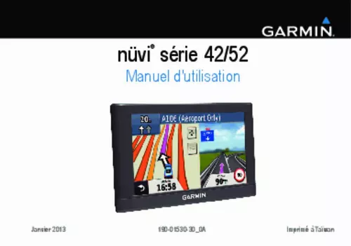 Mode d'emploi GARMIN NÃœVI 42