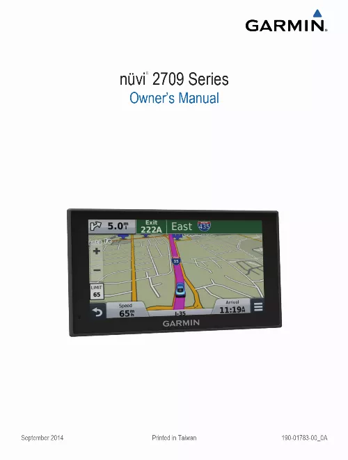 Mode d'emploi GARMIN NUVI 2789 LMT