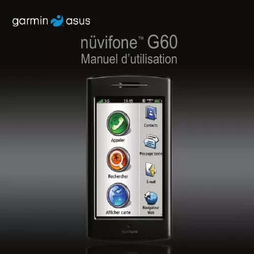 Mode d'emploi GARMIN NUVIFONE G60