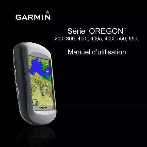 Mode d'emploi GARMIN OREGON 400T