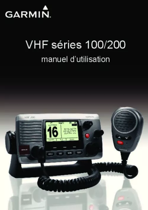 Mode d'emploi GARMIN VHF 100I
