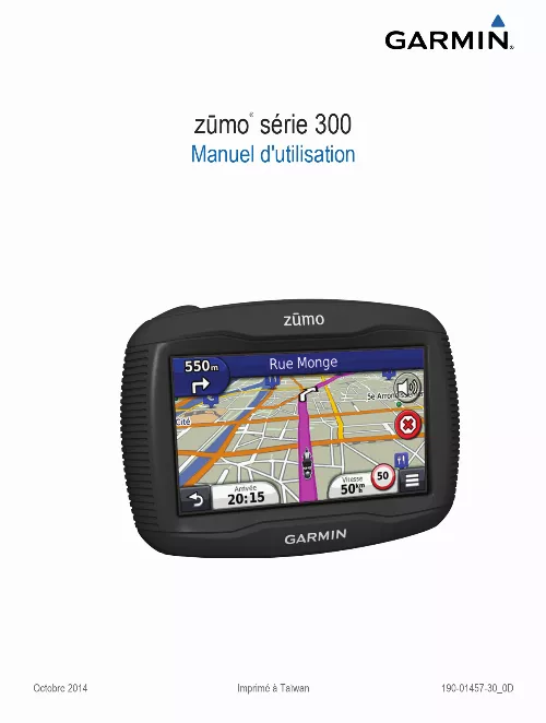 Mode d'emploi GARMIN ZUMO 310 LM