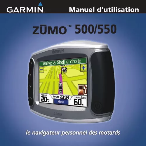 Mode d'emploi GARMIN ZUMO 550