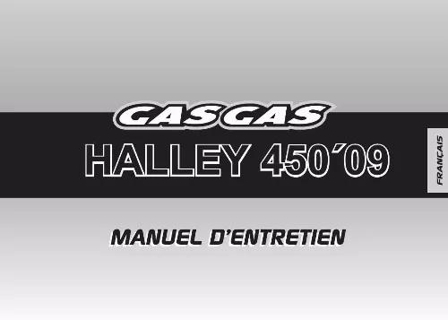 Mode d'emploi GAS GAS HALLEY 450