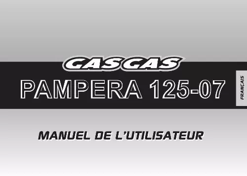 Mode d'emploi GAS GAS PAMPERA 125