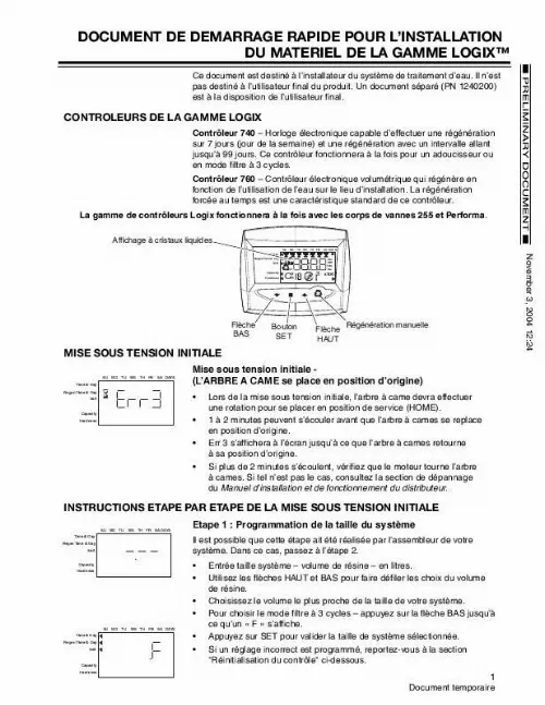 Mode d'emploi GENERAL ELECTRIC CONTROLEUR 740