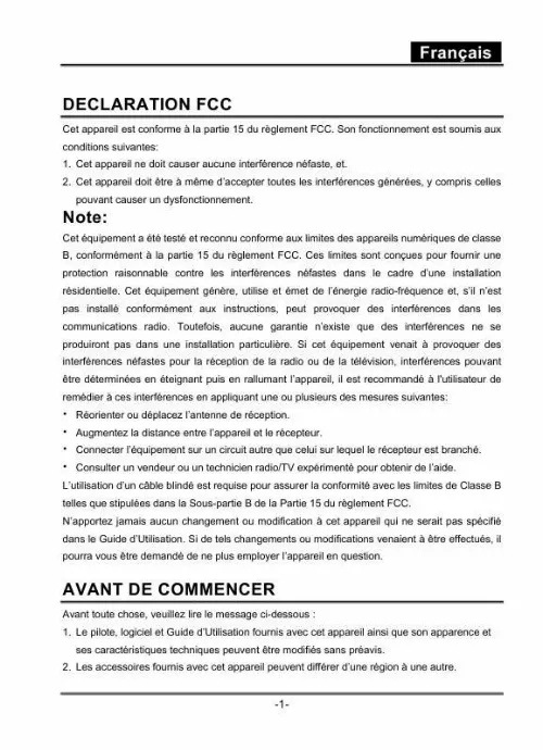 Mode d'emploi GENUIS P533