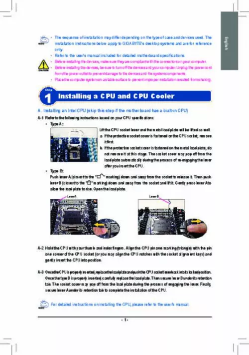 Mode d'emploi GIGABYTE GA-8I955X ROYAL