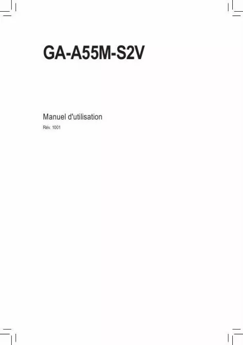 Mode d'emploi GIGABYTE GA-A55M-S2V