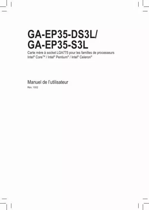 Mode d'emploi GIGABYTE GA-EP35-DS3L