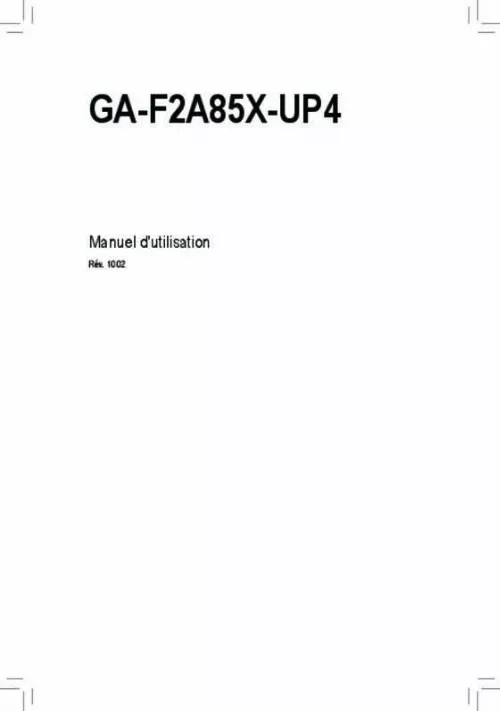 Mode d'emploi GIGABYTE GA-F2A55M-DS2