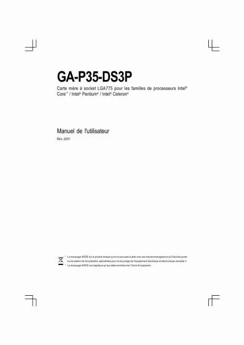 Mode d'emploi GIGABYTE GA-P35-DS3P