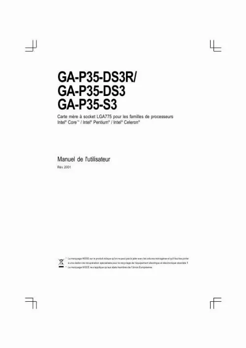 Mode d'emploi GIGABYTE GA-P35-DS3R