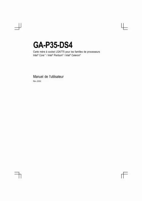 Mode d'emploi GIGABYTE GA-P35-DS4