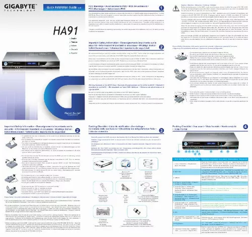 Mode d'emploi GIGABYTE HA91