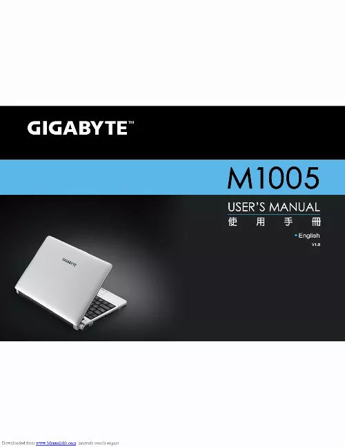 Mode d'emploi GIGABYTE M1005