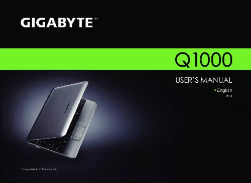 Mode d'emploi GIGABYTE Q1000C