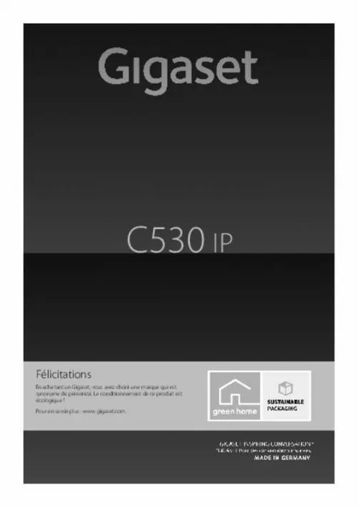 Mode d'emploi GIGASET C530 IP