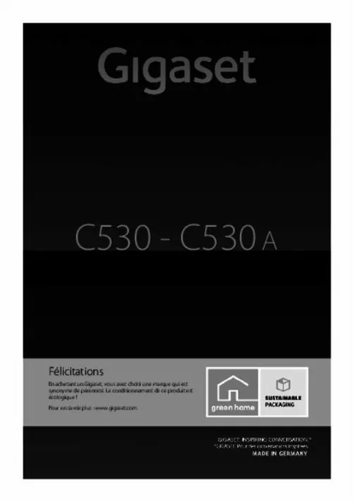 Mode d'emploi GIGASET C530