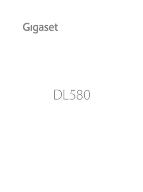 Mode d'emploi GIGASET DL580