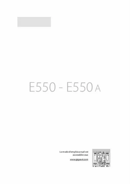 Mode d'emploi GIGASET E550