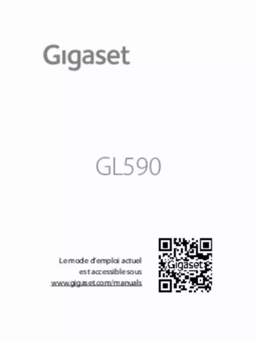 Mode d'emploi GIGASET GL590  2G